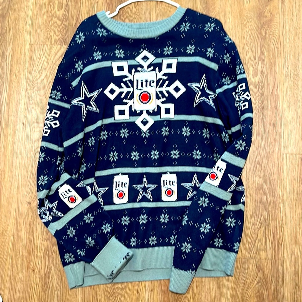 Dallas Cowboys Miller Lite Christmas sweater